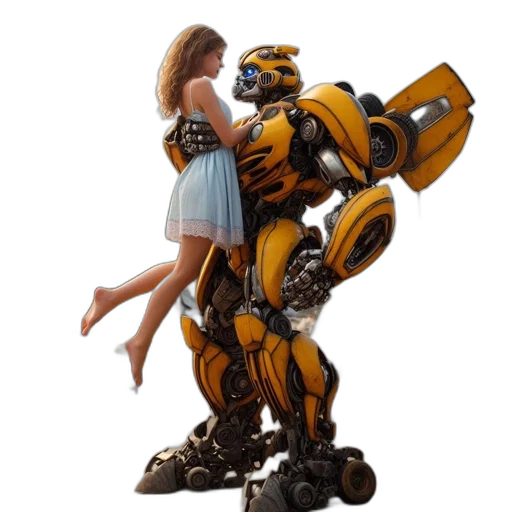 robot, dress, 3d render, concept art transparent PNG cut-out
