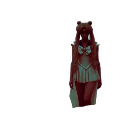mask, creature, dress, staff transparent PNG cut-out