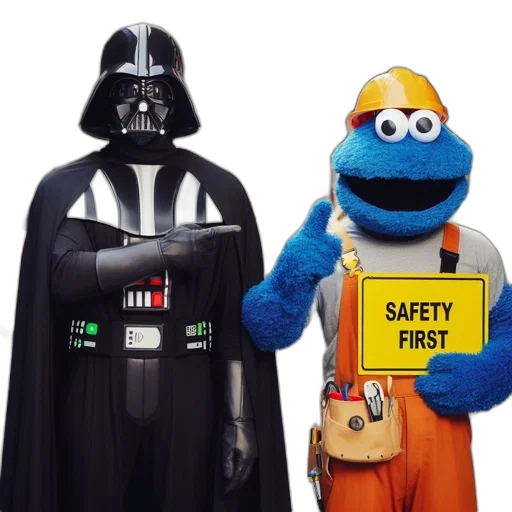 two, unusual, figures, darth transparent PNG cut-out