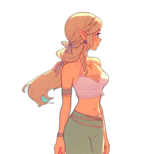 dress, staff, crown, concept art transparent PNG cut-out