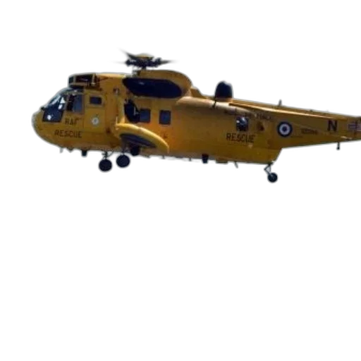3d render, yellow, rescue, helicopter transparent PNG cut-out