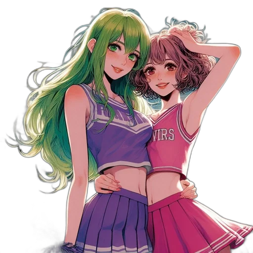 dress, anime, pixel art, vaporwave transparent PNG cut-out