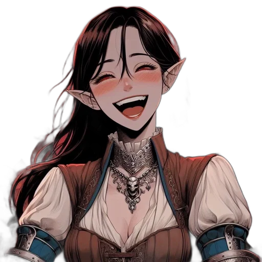 staff, face, anime, fantasy art transparent PNG cut-out