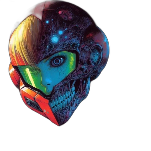 mask, face, robot, concept art transparent PNG cut-out