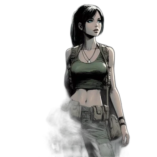 comic book art, concept art, fantasy art, cartoon transparent PNG cut-out