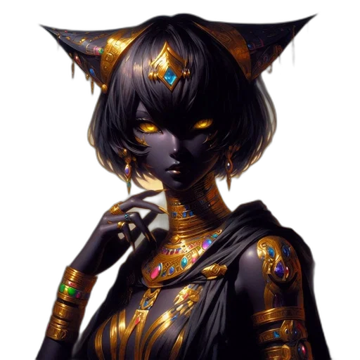 mask, jewelry, staff, dress transparent PNG cut-out