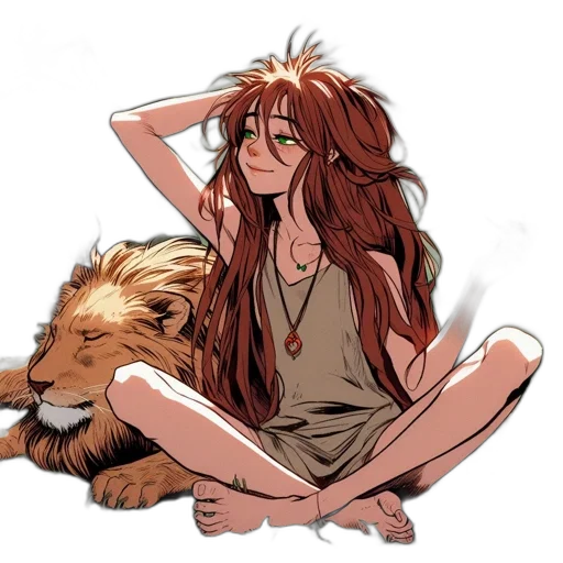 animal, creature, hair, fantasy art transparent PNG cut-out