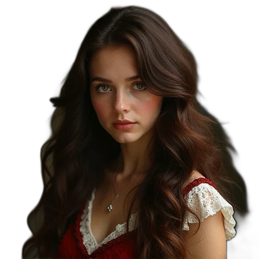 crown, face, hair, dress transparent PNG cut-out