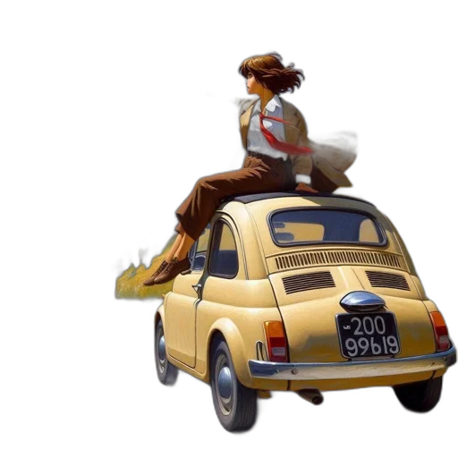 car, hat, 3d render, concept art transparent PNG cut-out