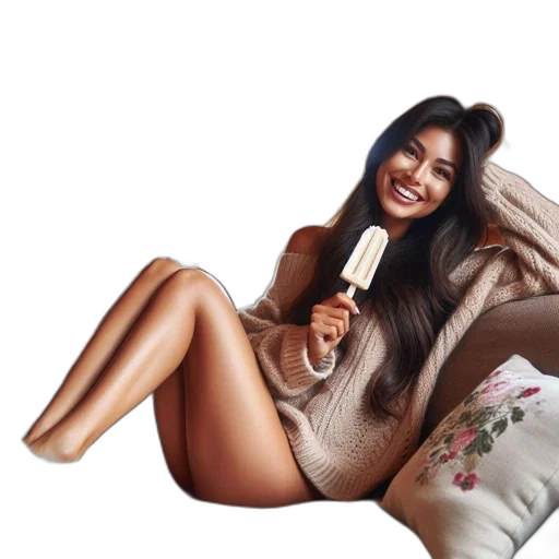 jacket, food, photorealistic, pastel transparent PNG cut-out