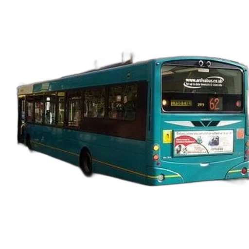 3d render, photorealistic, teal, bus transparent PNG cut-out