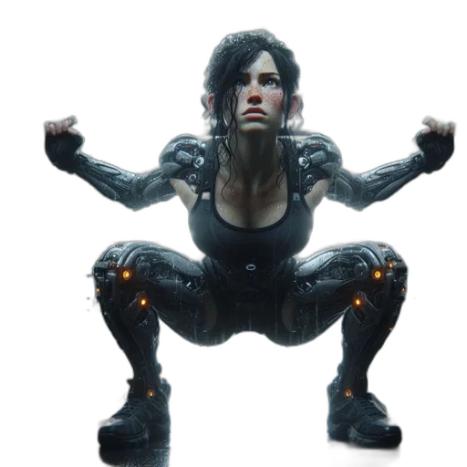 robot, weapon, creature, jacket transparent PNG cut-out