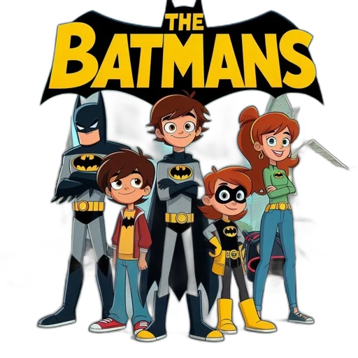 comic book art, concept art, cartoon, four transparent PNG cut-out