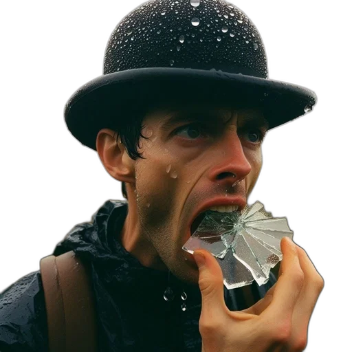 hat, face, bottle, umbrella transparent PNG cut-out
