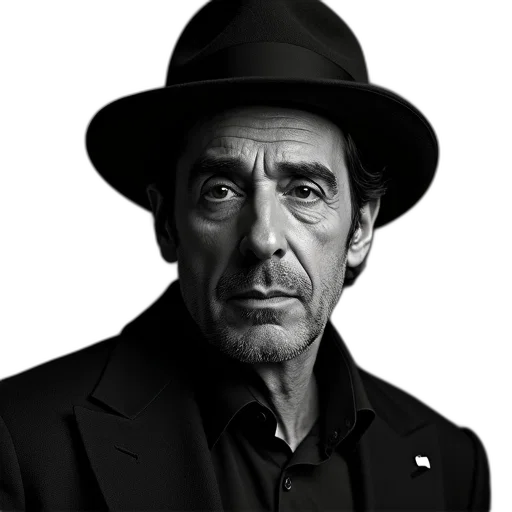 hat, face, jacket, staff transparent PNG cut-out