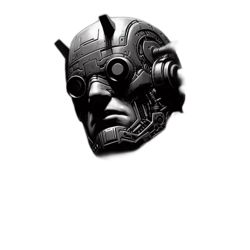 mask, face, crown, robot transparent PNG cut-out