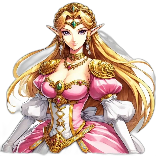 crown, dress, staff, fantasy art transparent PNG cut-out