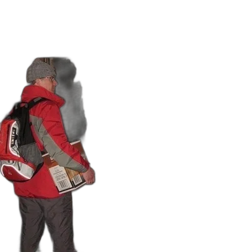 jacket, robot, weapon, staff transparent PNG cut-out