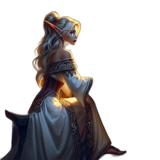 dress, crown, staff, sword transparent PNG cut-out