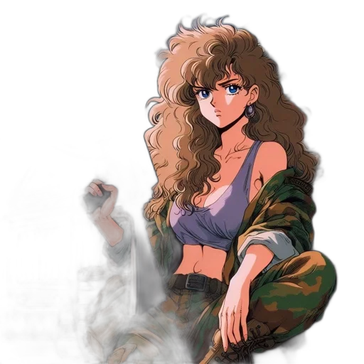 dress, jacket, weapon, anime transparent PNG cut-out
