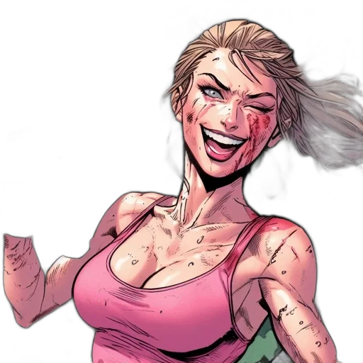 comic book art, concept art, cyberpunk, cartoon transparent PNG cut-out