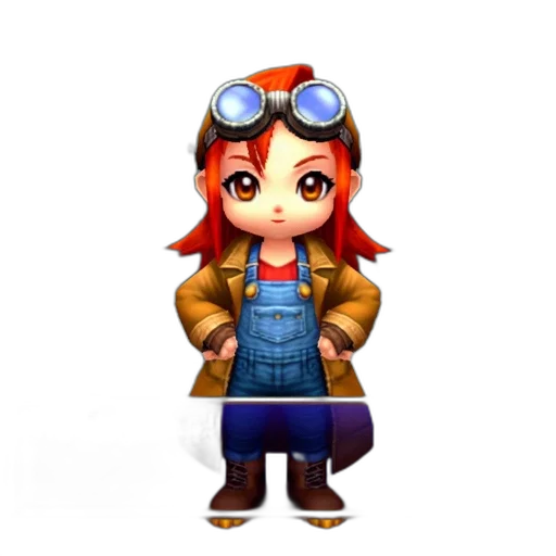 jacket, staff, 3d render, concept art transparent PNG cut-out