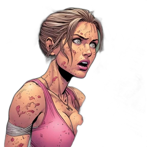comic book art, concept art, watercolor, cartoon transparent PNG cut-out