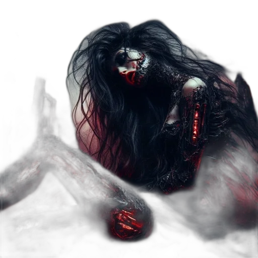 creature, mask, hair, face transparent PNG cut-out