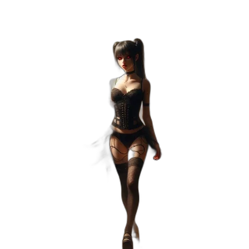 dress, staff, concept art, 3d render transparent PNG cut-out