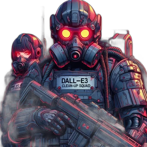 robot, concept art, cyberpunk, comic book art transparent PNG cut-out