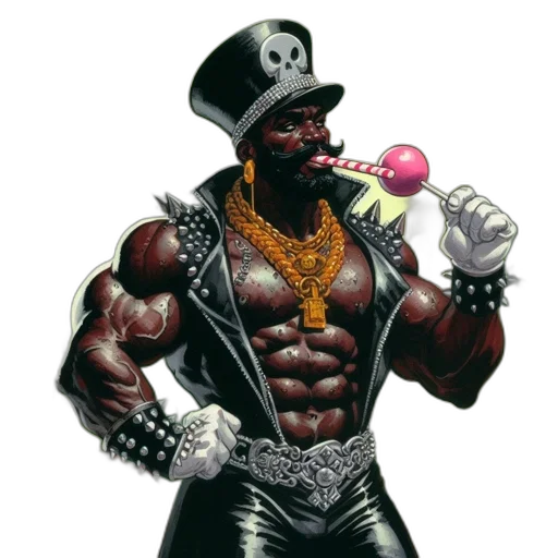 comic book art, concept art, muscular, man transparent PNG cut-out