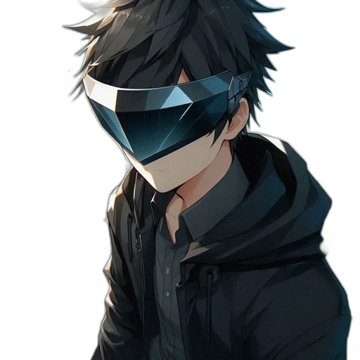 mask, face, jacket, staff transparent PNG cut-out
