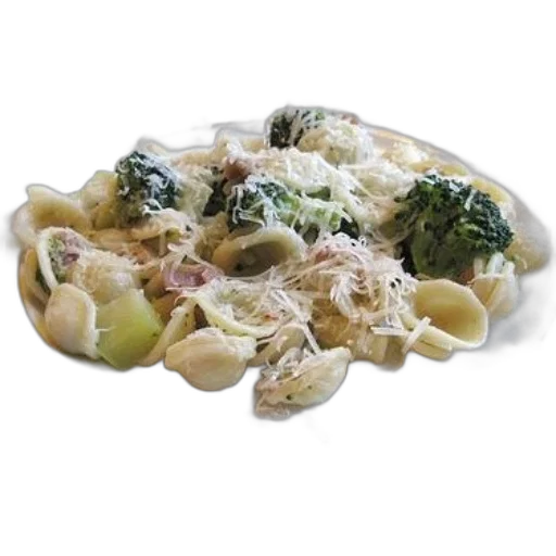 food, plate, pasta, broccoli transparent PNG cut-out