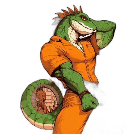 jacket, dragon, animal, staff transparent PNG cut-out