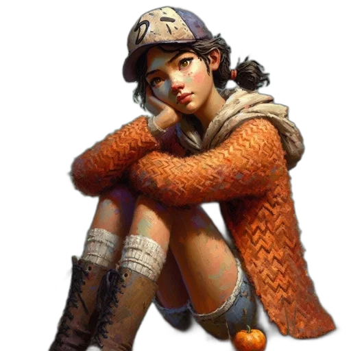 hat, staff, weapon, face transparent PNG cut-out