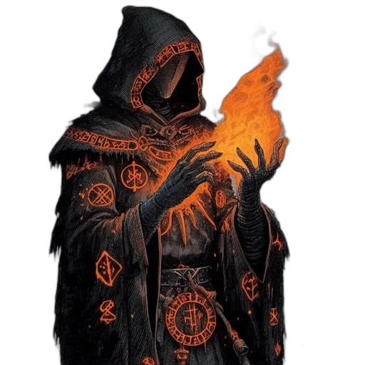 jacket, staff, mask, dragon transparent PNG cut-out