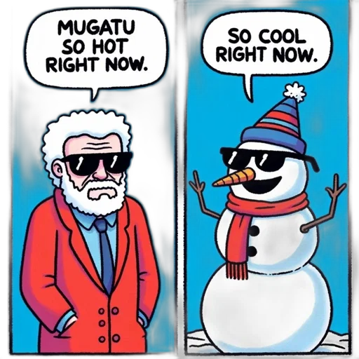 cartoon, comic book art, snow, old transparent PNG cut-out
