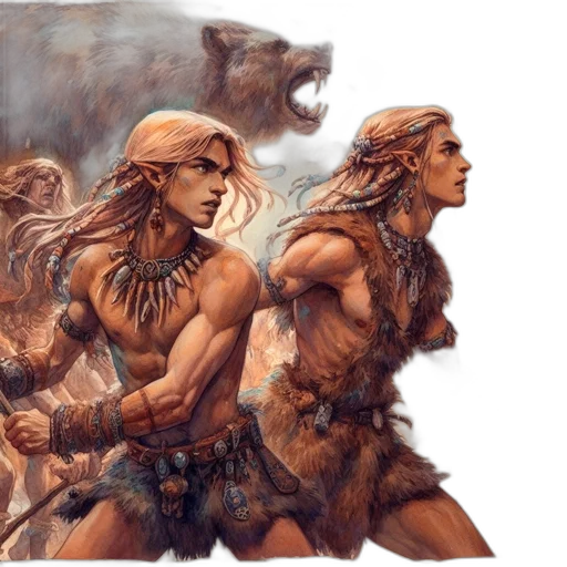 concept art, fantasy art, comic book art, watercolor transparent PNG cut-out