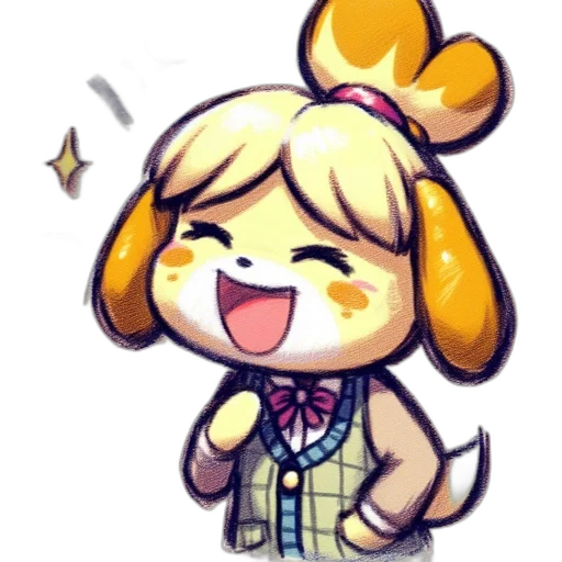 staff, animal, pixel art, anime transparent PNG cut-out