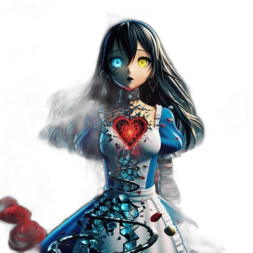 dress, robot, fantasy art, concept art transparent PNG cut-out