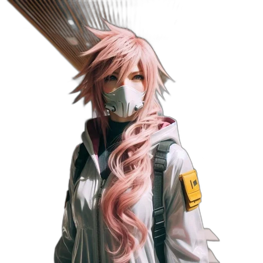 mask, staff, weapon, jacket transparent PNG cut-out