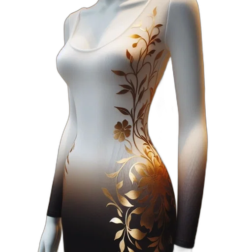 dress, jewelry, 3d render, photorealistic transparent PNG cut-out