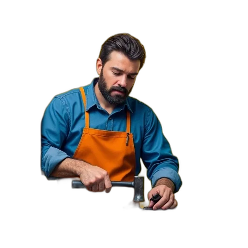 staff, food, jacket, face transparent PNG cut-out