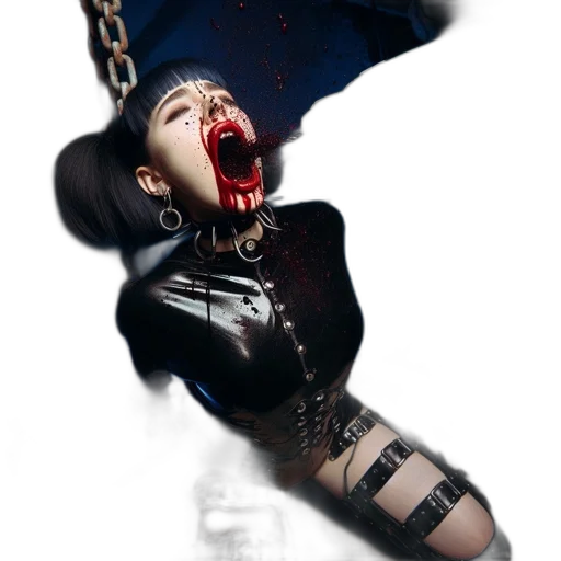 jewelry, creature, staff, cyberpunk transparent PNG cut-out