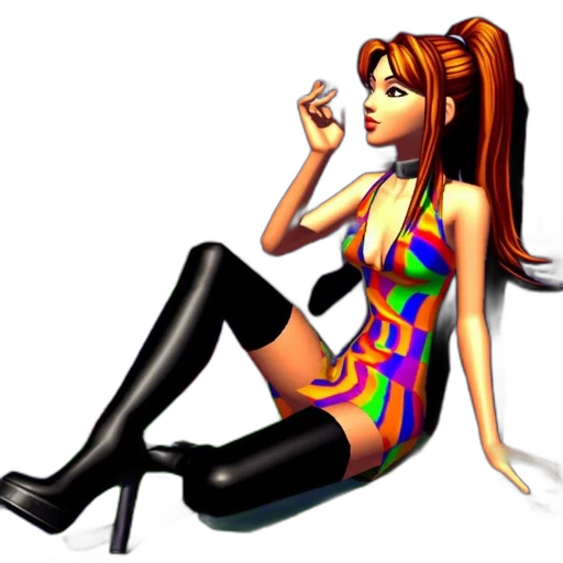 dress, pixel art, concept art, 3d render transparent PNG cut-out