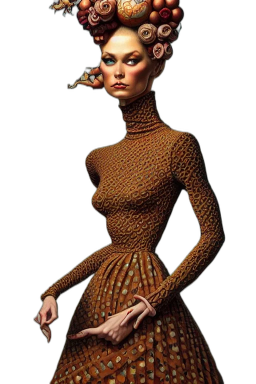 dress, robot, jewelry, staff transparent PNG cut-out