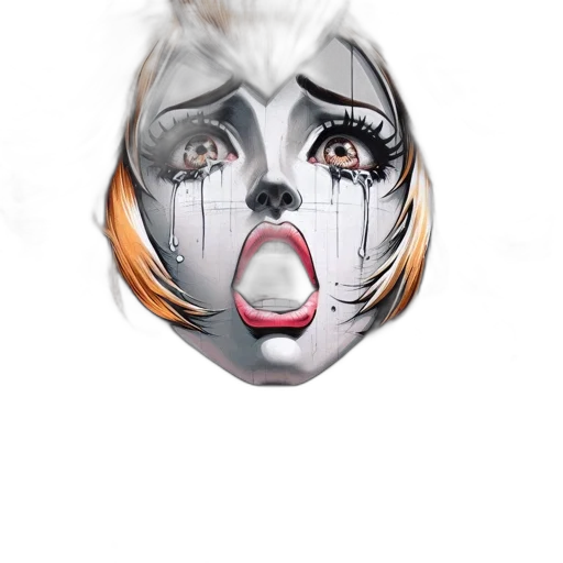 mask, face, creature, hair transparent PNG cut-out