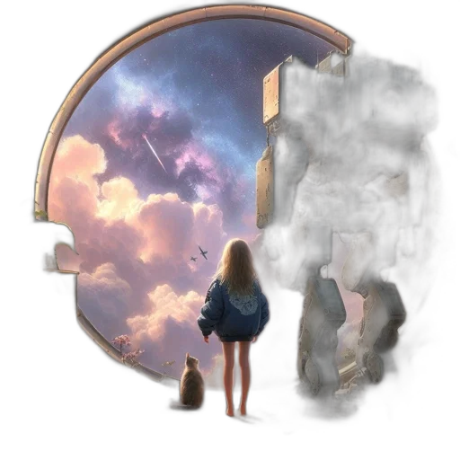 umbrella, concept art, fantasy art, 3d render transparent PNG cut-out