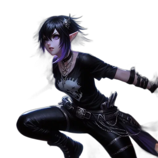 concept art, fantasy art, 3d render, cyberpunk transparent PNG cut-out