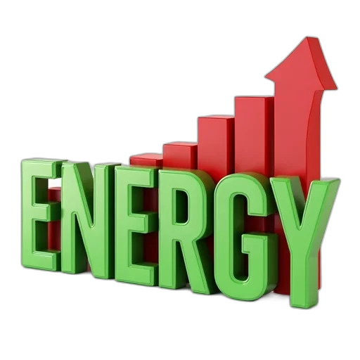 energy, efficiency, graph, red transparent PNG cut-out
